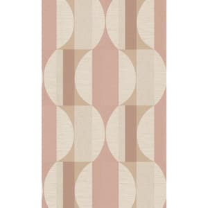 Pink Geometric All Over Printed Non-Woven Paper Non-Pasted Textured Wallpaper 57 sq. ft.