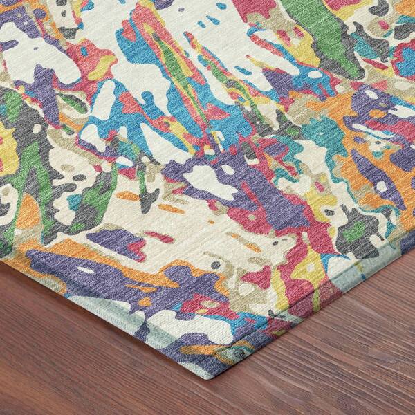 Chantille Machine Washable Indoor/Outdoor Abstract ACN2441 Cream 10 ft. x 14 ft. Area Rug