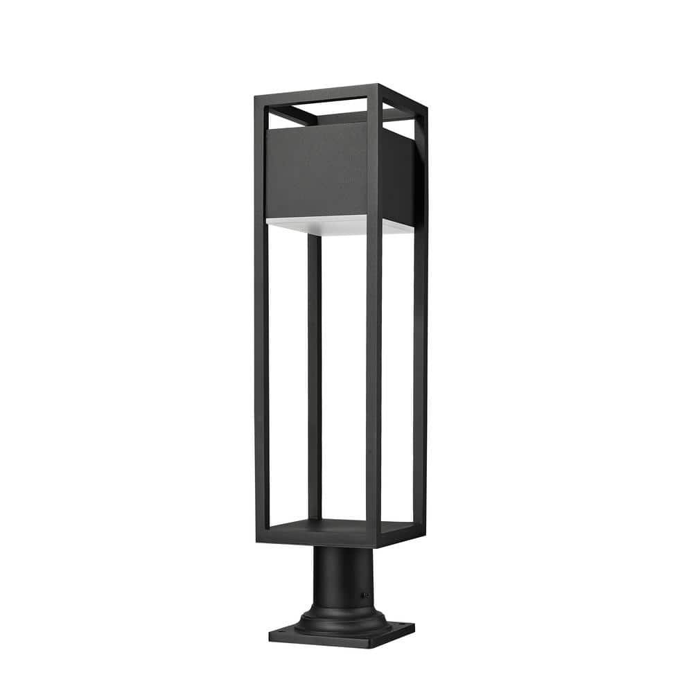 Barwick 29" Tall Black Aluminum LED Outdoor Pier Mount Light