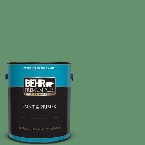 BEHR PREMIUM PLUS 1 gal. #460D-6 Manchester Satin Enamel Exterior Paint & Primer