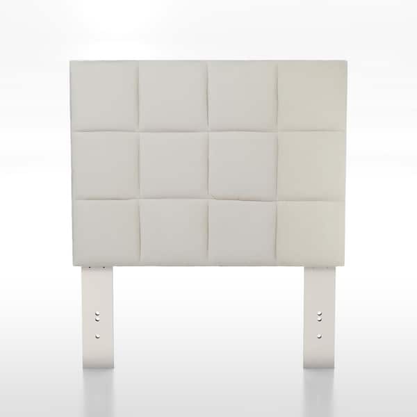 Furniture of America Prescott White Twin Upholstered Headboard