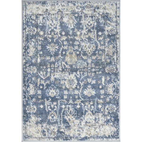 Unique Loom Portland Central Blue 2 ft. 2 in. x 3 ft. Accent Rug