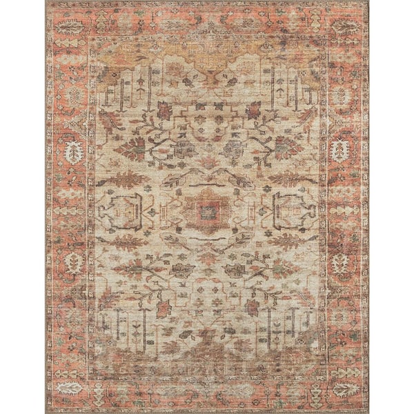 Tayse Rugs Parker Persian Cream 5 ft. x 7 ft. Machine Washable Indoor Area Rug
