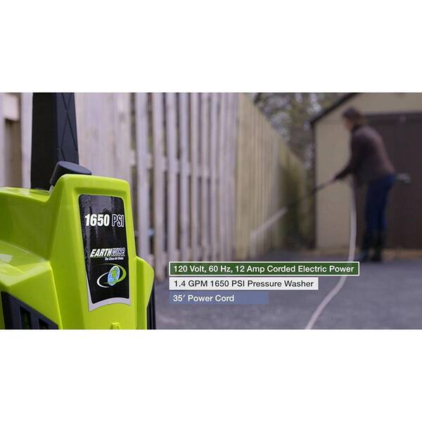 Earthwise 1650 PSI 1.4 GPM Corded Cold 