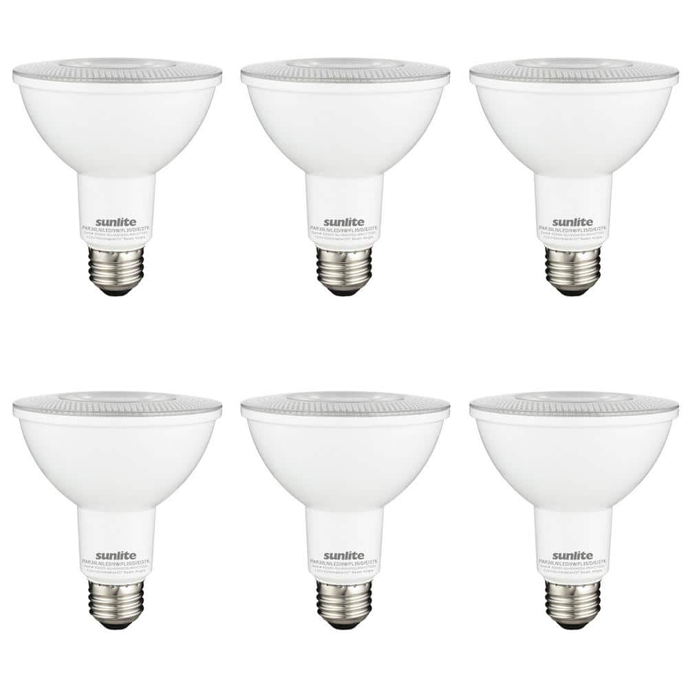 75-Watt Equivalent PAR30 Long Neck Dimmable E26 Base Reflector Spotlight LED Light Bulb in 2700K Warm White (6-Pack) price history on PriceWatchPro