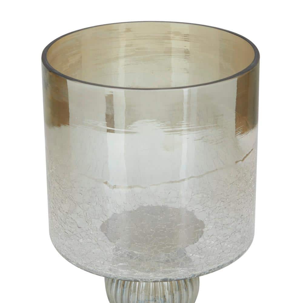 Brass and Glass 11" Traditional Hurricane Candle Lantern