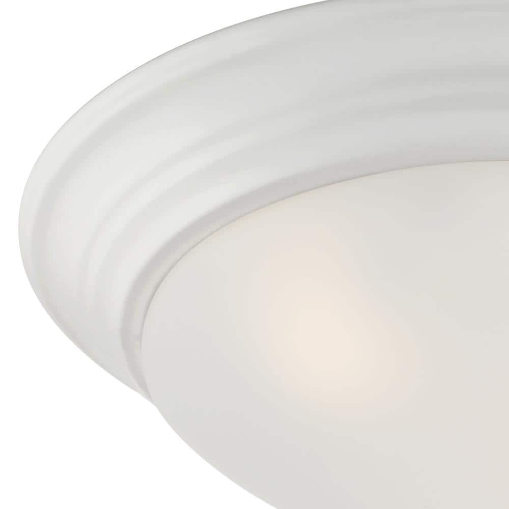 Tap Collection 14" Brushed Nickel 2-Light Indoor/Outdoor Flush Mount