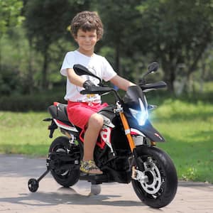 12-Volt Red Kids Ride On Motorcycle Dirt Bike Licensed Aprilia