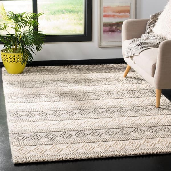 Natura Grey/Ivory 6 ft. x 9 ft. Geometric Area Rug