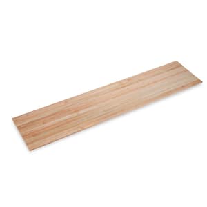 10 ft. L x 25 in. D x 1.5 in. T Finished Maple Solid Wood Butcher Block Countertop with Square Edge