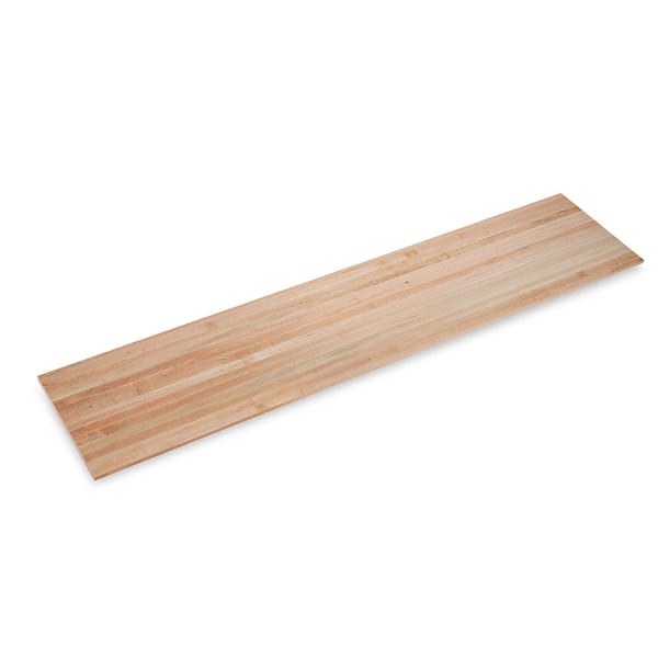 12 ft. L x 25 in. D x 1.5 in. T Finished Maple Solid Wood Butcher Block Countertop with Square Edge