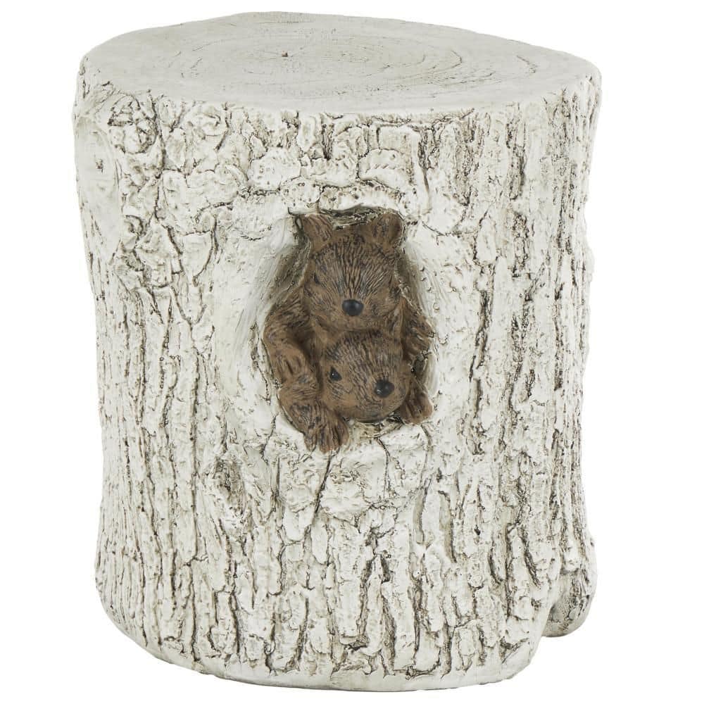 White Magnesium Oxide Ceramic Squirrel Tree Trunk Garden Stool with Brown Accents price history on PriceWatchPro