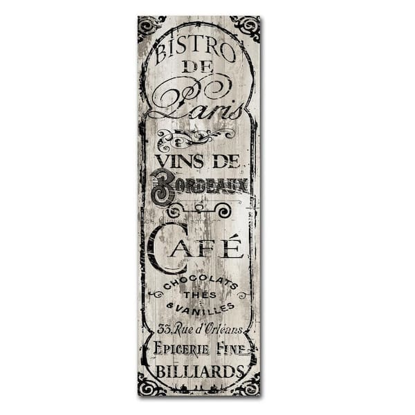 Trademark Fine Art 24 in. x 8 in. "Paris Bistro I" by Color Bakery Printed Canvas Wall Art