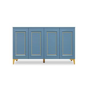 53.54 in. W x 15.75 in. D x 31.49 in. H Blue Linen Cabinet with Adjustable Shelf, Console Table