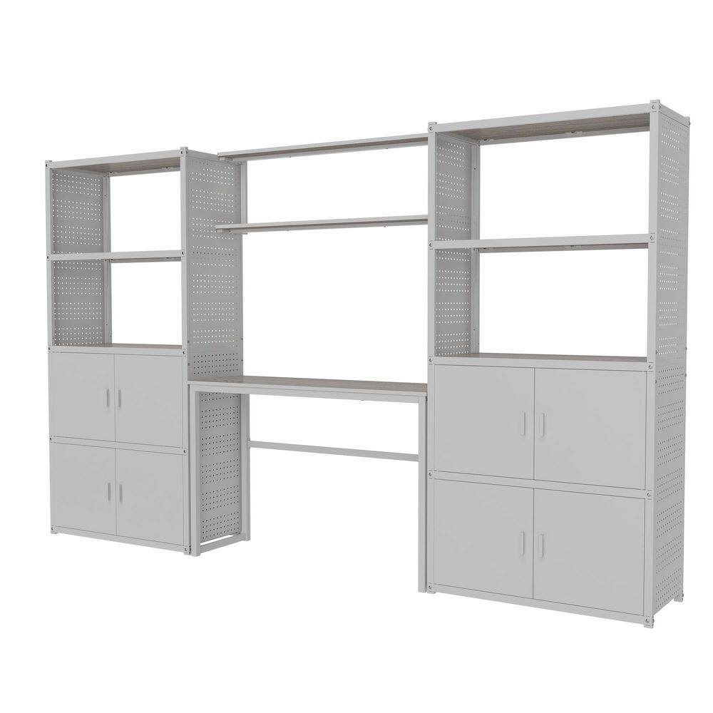 FRK5D4A Series 120 in. W x 71 in. H x 16 in. D Heavy-Duty Workstation System, Freestanding Cabinet in White price history on PriceWatchPro