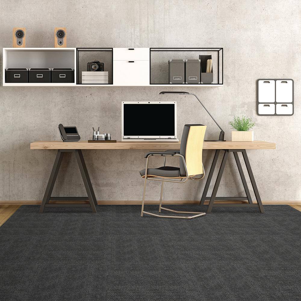 Green 18" Self-Stick Hobnail Carpet Tiles, Pack of 16
