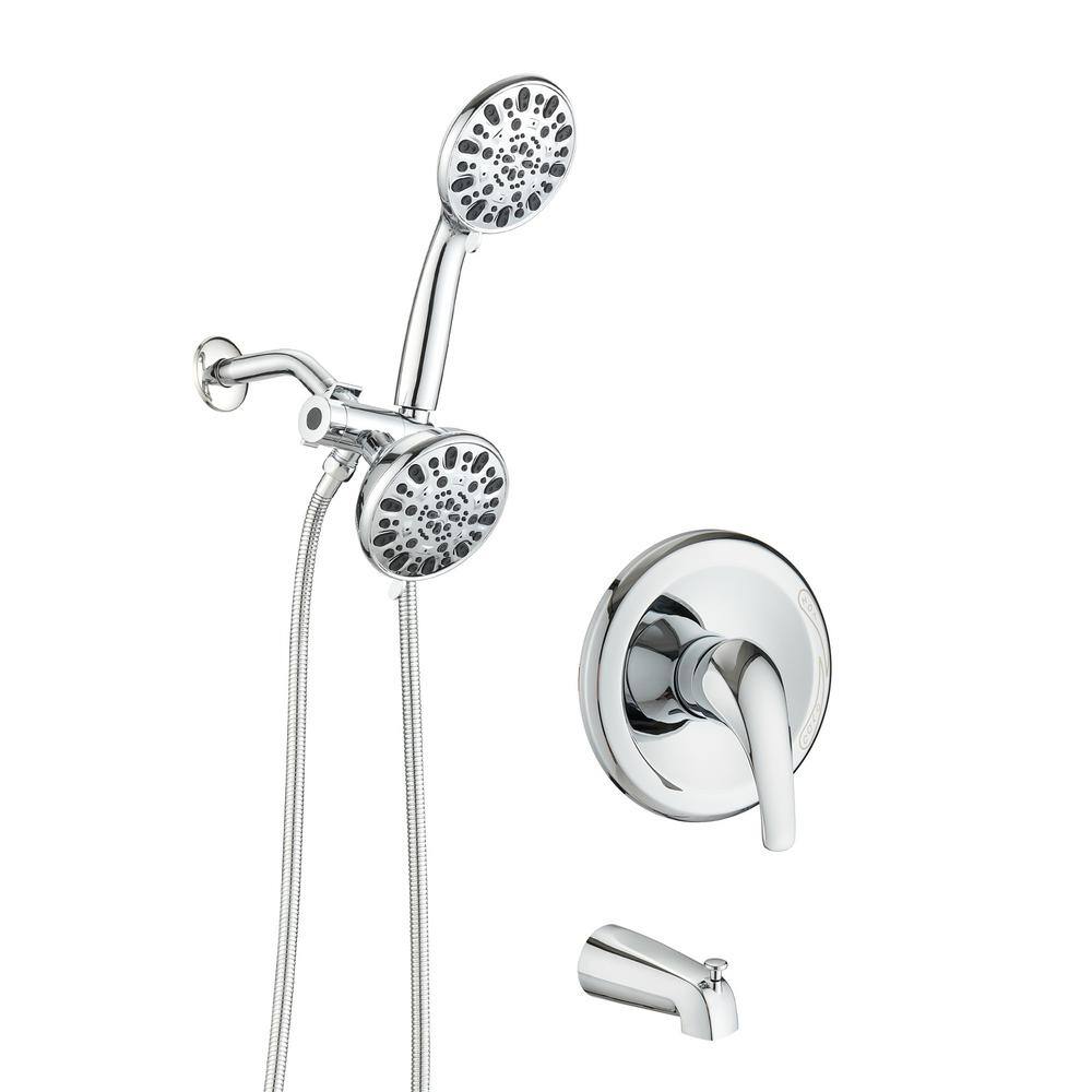 Single Handle 3-Spray Tub and Shower Faucet 2.5 GPM, With 7 Spray Hand Show