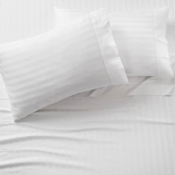 500 Thread Count Egyptian Cotton Sateen Damask Stripe Sheet Set