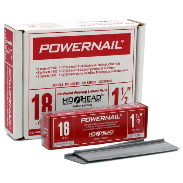 POWERNAIL 11/2 in. 18Gauge Powercleats Hardwood Flooring Nails 5000