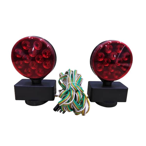 MaxxHaul 12-Volt LED Towing Lights with Magnetic Base-DOT Compliant