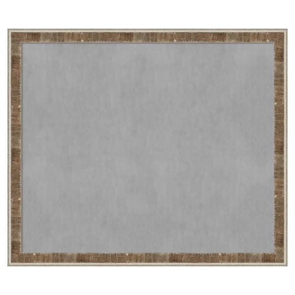 Amanti Art Farmhouse Brown Narrow 53 in. x 45 in. Framed Magnetic Board