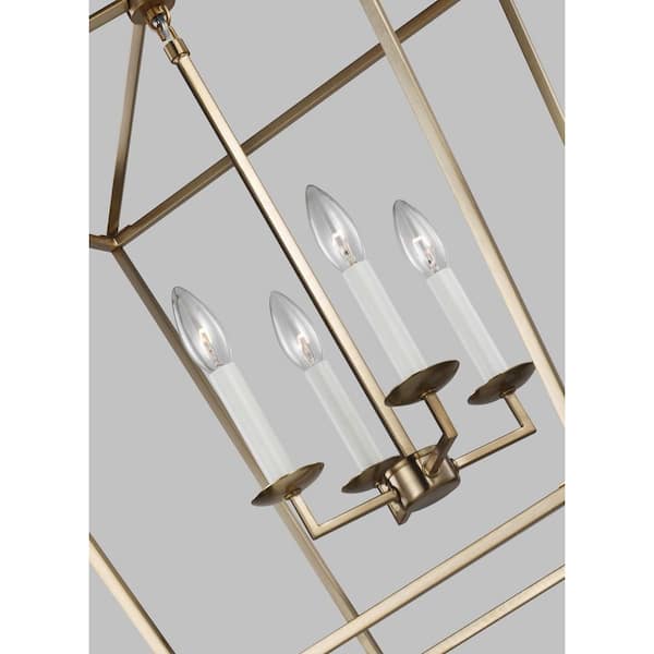 Dianna 4-Light Satin Brass Medium Hanging Pendant