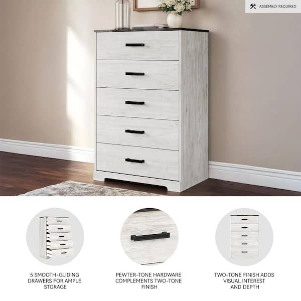 Ashley furniture ホワイト タンス 5段 Bedroom Bedroom Sets Ashley Bedroom 5 Piece Queen Panel