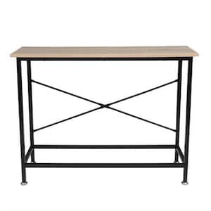 41 in. L x 30 in. H Oak Rectangle Particle Board Console Table Entry Table Sofa Side Table