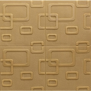 Falkirk Jura II 1/3 in. x 28 in. x 28 in. Peel & Stick Dark Gold Circular Shapes Foam Decorative Wall Paneling (10-Pack)