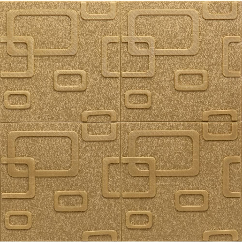 Falkirk Jura II 28 in. x 28 in. Peel and Stick Dark Gold Circular Shapes PE