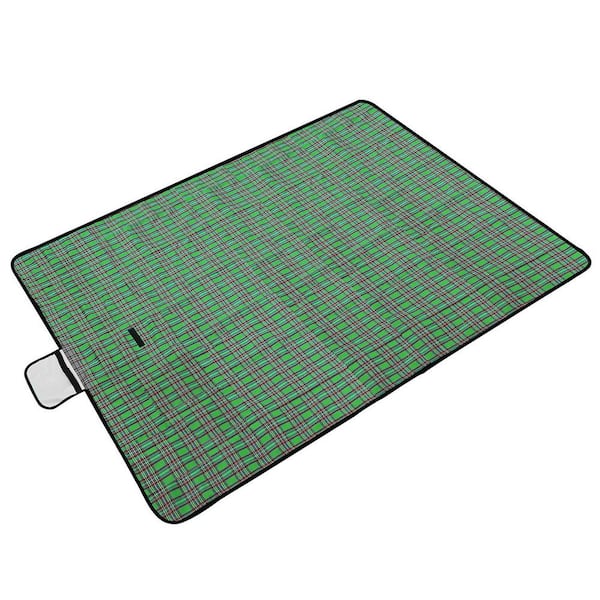 cenadinz 60 in. x 78 in. Waterproof Picnic Blanket Handy Mat Pad with Strap Foldable Camping Rug in Green (1-Pack)