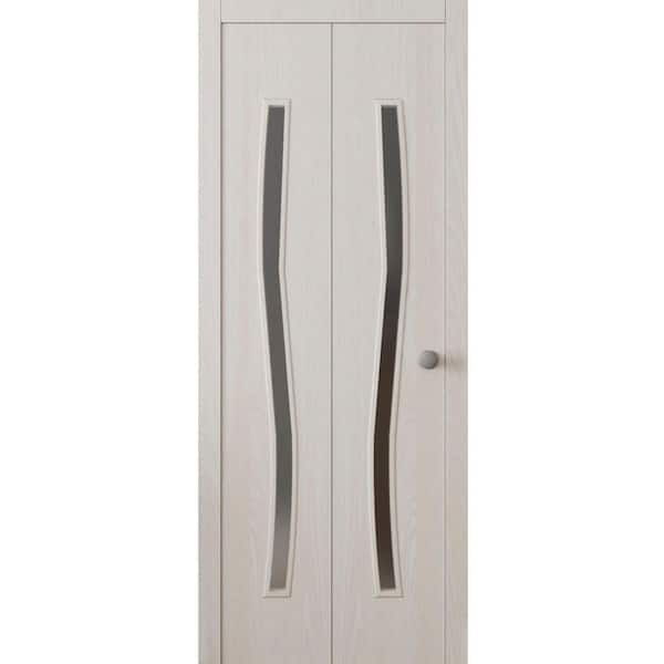 3012 36 in. x 96 in. Sold Core Ash Franko Color Wood Bi-fold Door with Hardware