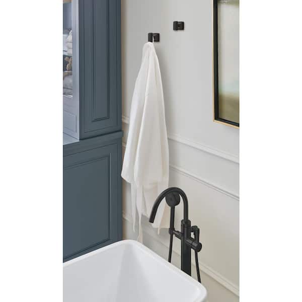 Revitalize Knob Single Robe Hook in Matte Black