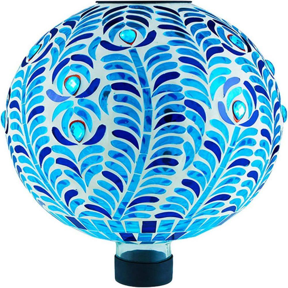 thumbnail image 2 of Garden Globe Northlight 10-Inch Blue Mirrored Glass Garden Gazing Ball - Outdoor Reflective Decor Mirrored Glass Garden Sphere 2 of 10