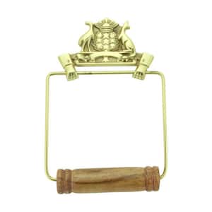 Brass Toilet Paper Holder Wall Mount Victorian Style Polished Lacquered Protective Finish