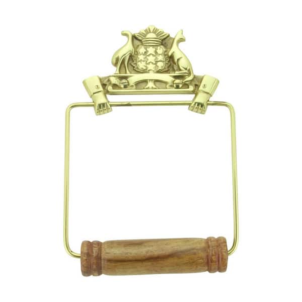 RENOVATORS SUPPLY MANUFACTURING Brass Toilet Paper Holder Wall Mount Victorian Style Polished Lacquered Protective Finish