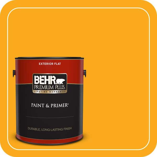 BEHR PREMIUM PLUS 1 gal. #P270-7 Sunny Side Up Flat Exterior Paint & Primer