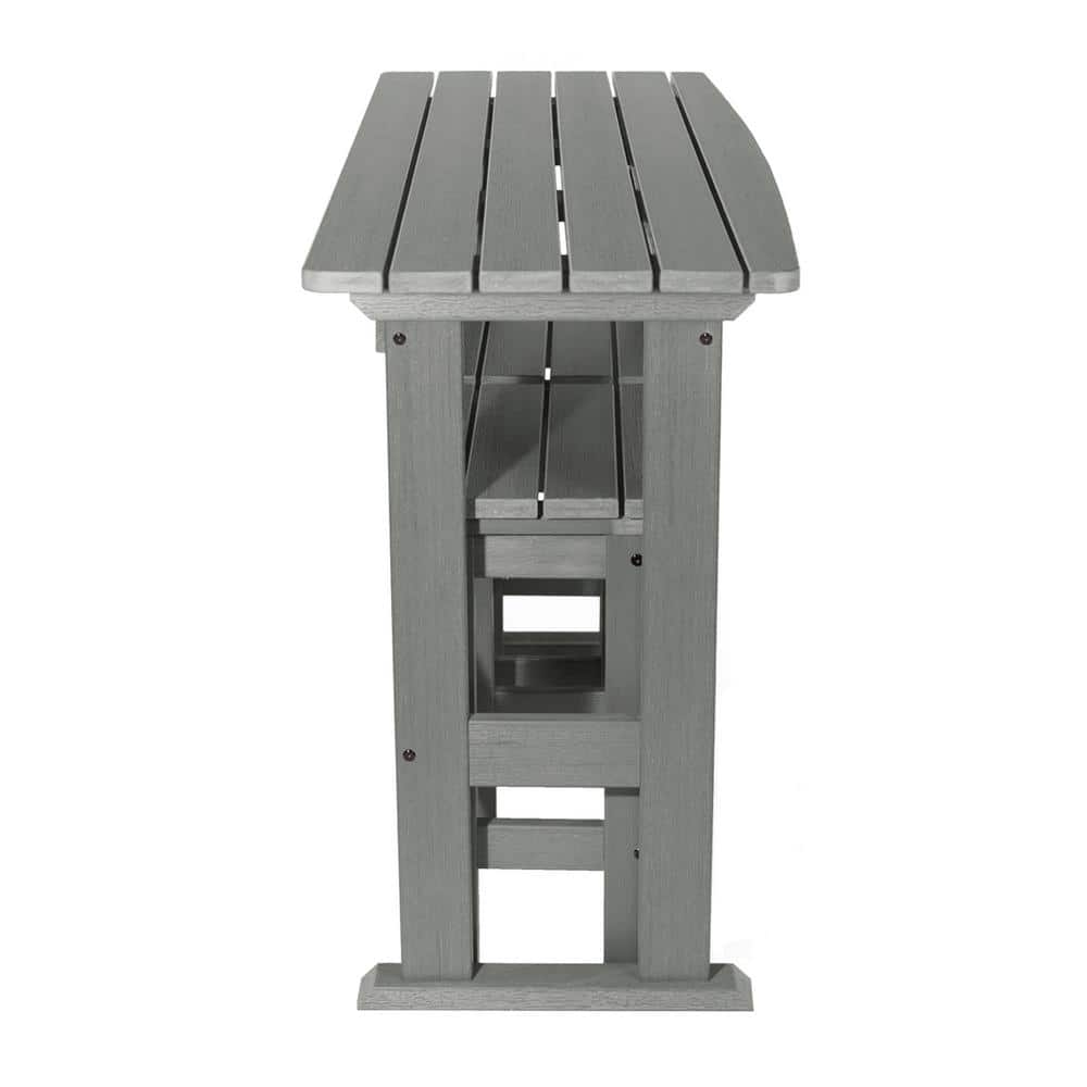 Lehigh Coastal Teak 3-Piece Plastic Bistro Set