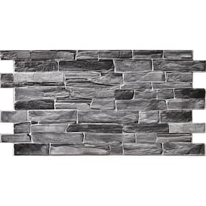 38 in. x 18 in. x 1/32 in. 3D PVC Wall Panels for Interior Decor Slate Gray 10 pcs