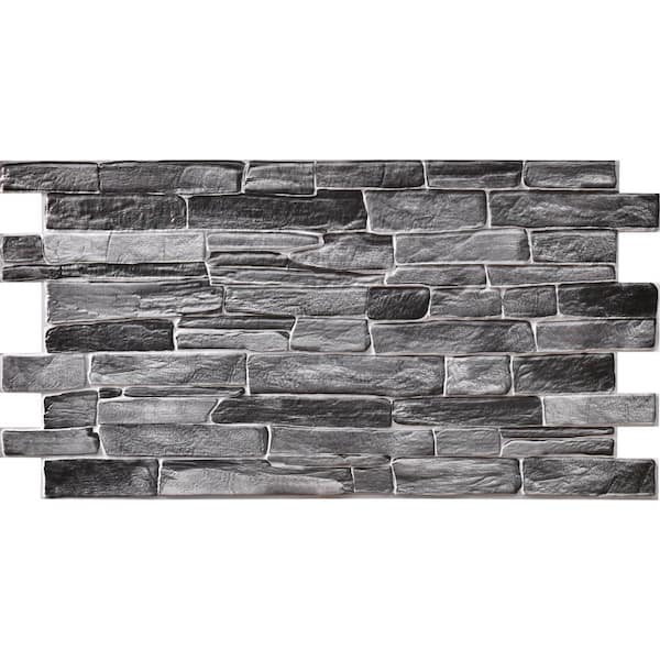 38 in. x 18 in. x 1/32 in. 3D PVC Wall Panels for Interior Decor Slate Gray (10-Pieces)