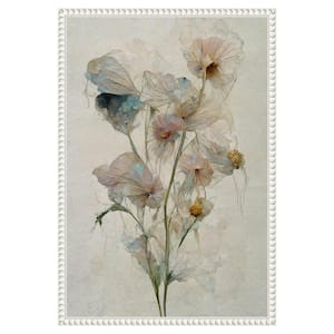 Fragile Flowers by Treechild 1-Piece Floater Frame Giclee Abstract Canvas Art Print 23 in. x 16 in .