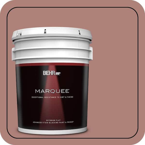BEHR MARQUEE 5 gal. #S170-5 Smoke Bush Rose Flat Exterior Paint & Primer