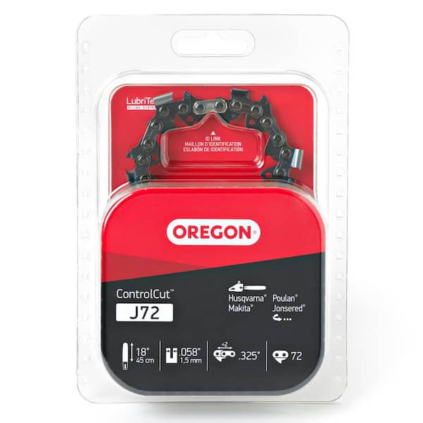 Oregon J72 Chainsaw Chain for 18in. Bar Fits Echo, Husqvarna, Makita, Poulan, Jonsered and others
