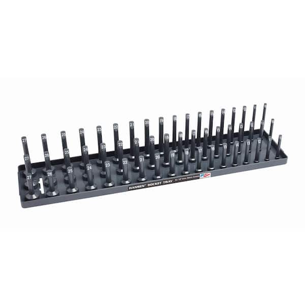 Hansen Metric Regular Semi-Deep Deep Socket Holder in Grey 1/2 in. Drive