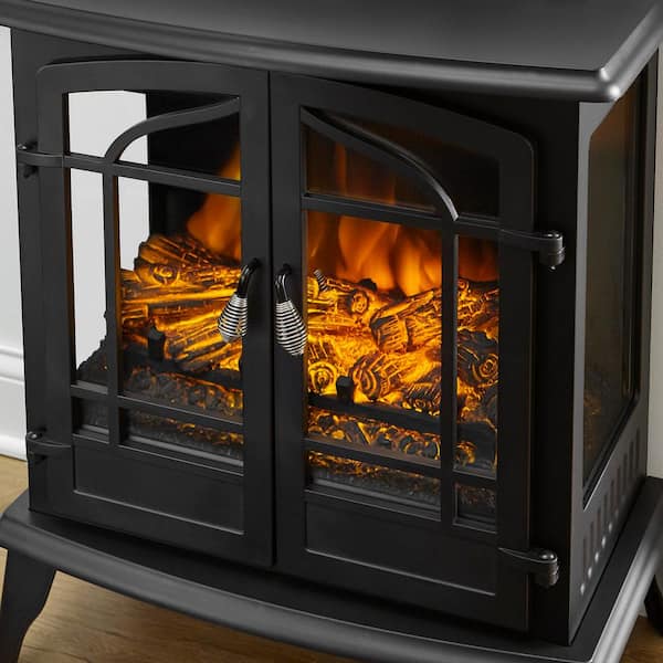 Stylewell Legacy 1 000 Sq Ft Panoramic Infrared Electric Stove In Black Est 540t 10 Y The Home Depot