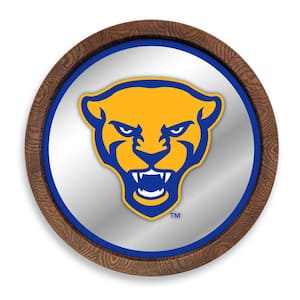 20 in. Pitt Panthers Mascot "Faux" Barrel Top Mirrored Decorative Sign