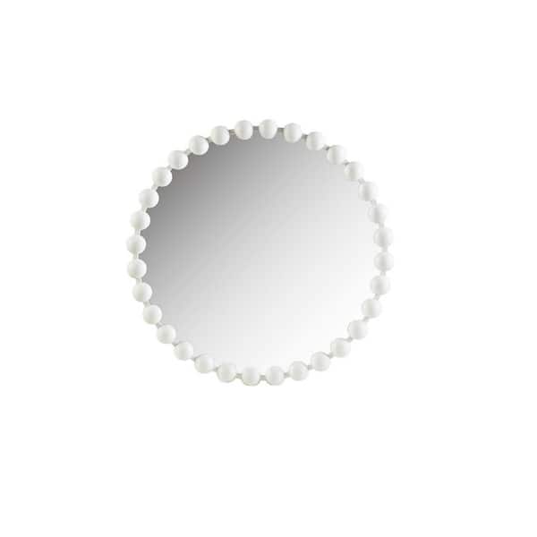 Miscool Anky 27 in. W x 27 in. H Iron Framed Round Decorative Accent Wall Mirror