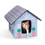Outdoor Kitty House-Cottage Style-18 in. x 22 in. 17 in.