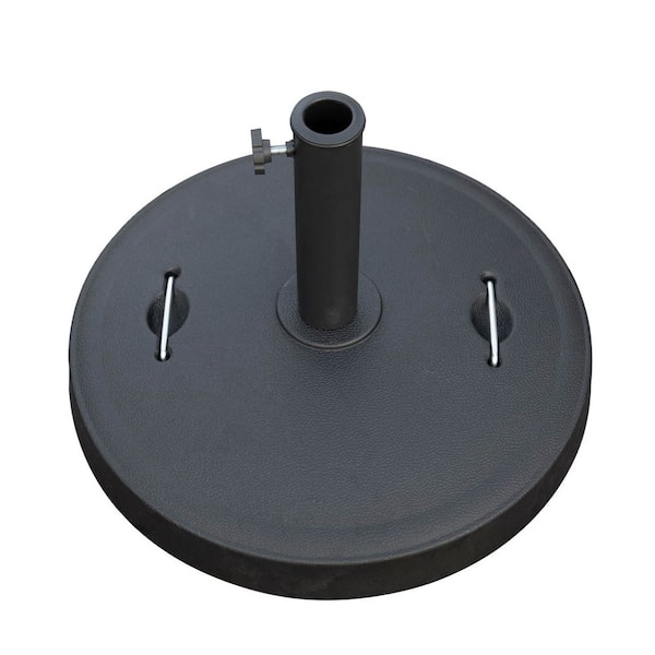 52 lbs. Resin Heavy Duty Patio Umbrella Base in Black with Adjustable Knob for Outdoor 1.5 in.-1.9 in. Market Umbrella
