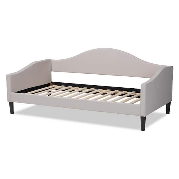 Baxton Studio Milligan Beige and Dark Brown Twin Daybed